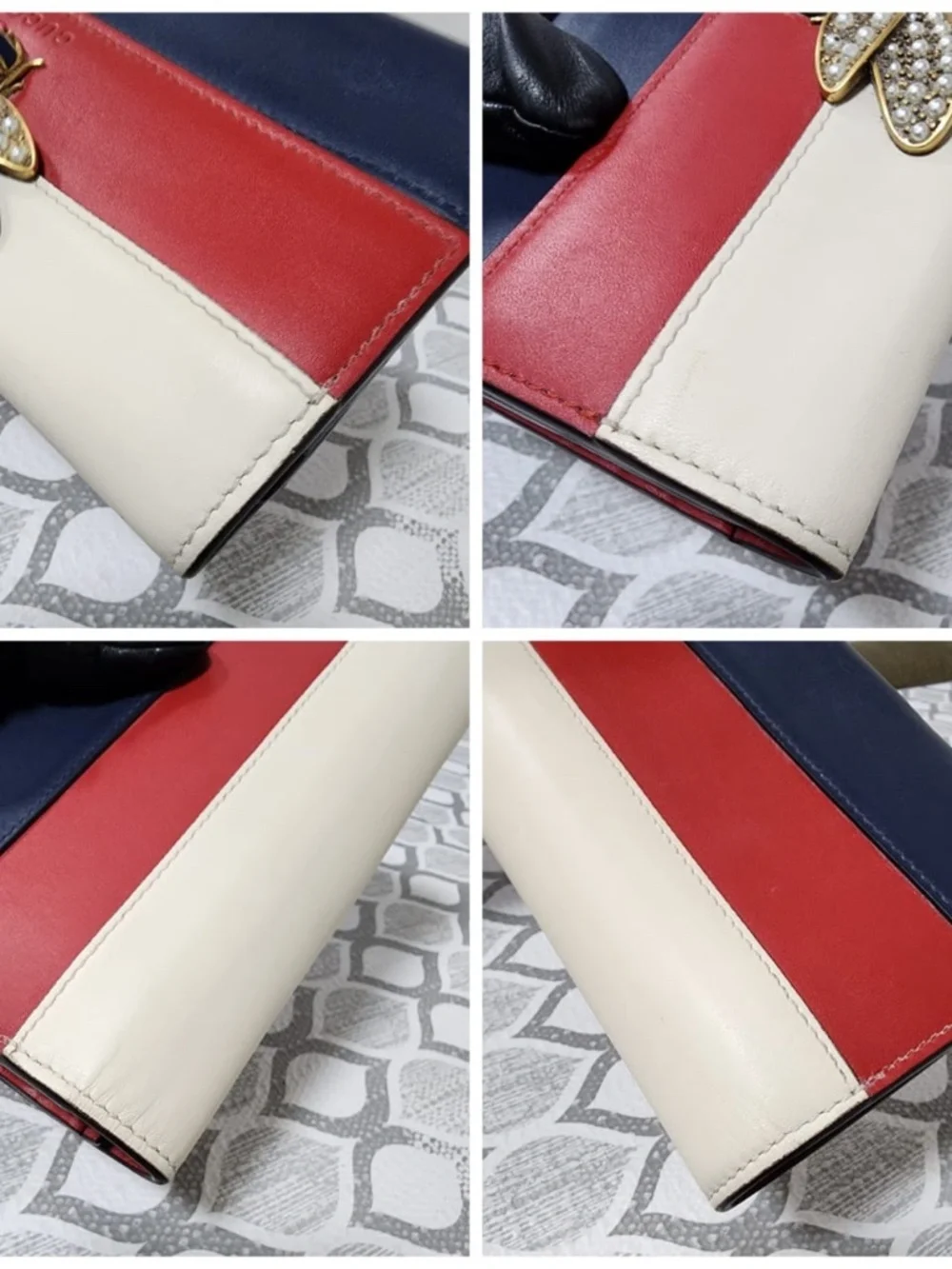 Authentic GUCCI Calfskin Queen Margaret Chain Wallet Multicolor - Picture 5 of 16